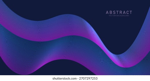 Beautiful wavy lines background elegant vector 