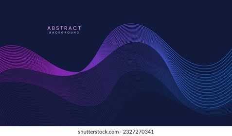 Beautiful wavy lines background vector elegant