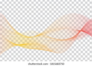 beautiful wavy modern element effect colorful transparency object, orange color, futuristic elegant frame template decorative ornament vector graphic