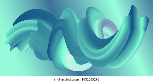 The beautiful wavy surface. Vector 3d illustration. Abstract background in trend colors of 2020. Colorful trend graphic design. Multi-colored gradient substance. Modern cover template, eps