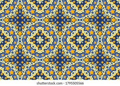 Beautiful web background with starry seamless tile pattern