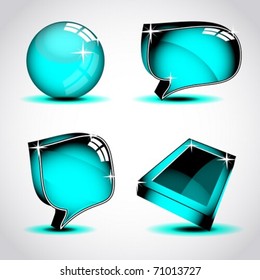 Beautiful web glossy shine icon. Vector illustration.