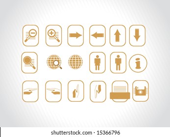 schöne Web-Symbole, gelb