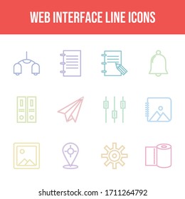 Beautiful Web Interface vector icon set