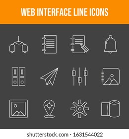 Beautiful Web Interface Vector Icons Set	