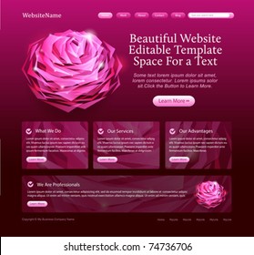 beautiful website template for woman, beauty products, salons