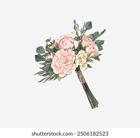 Beautiful Wedding Bouquet. Illustrator and designer. Wedding Invites, save the date, Birthday Invites, Video Invites, E-Cards.