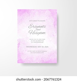 Beautiful wedding card watercolor with splash.