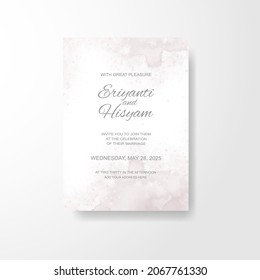 Beautiful wedding card watercolor with splash.