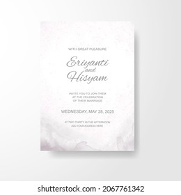 Beautiful wedding card watercolor with splash.