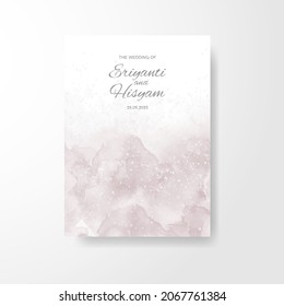 Beautiful wedding card watercolor with splash.
