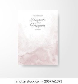 Beautiful wedding card watercolor with splash.