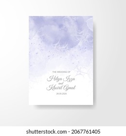 Beautiful wedding card watercolor with splash.