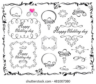 Beautiful wedding design with black frames