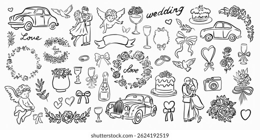 Beautiful Wedding Design Elements and Illustrations Perfect for Your Joyous Celebration