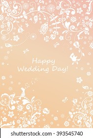 Beautiful wedding floral card