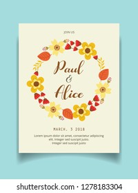 Beautiful wedding invitation