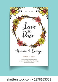 Beautiful wedding invitation