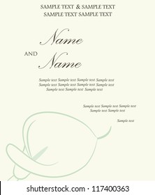 Beautiful wedding invitation card