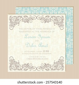 Beautiful wedding invitation card.