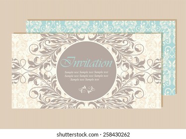 Beautiful wedding invitation card.