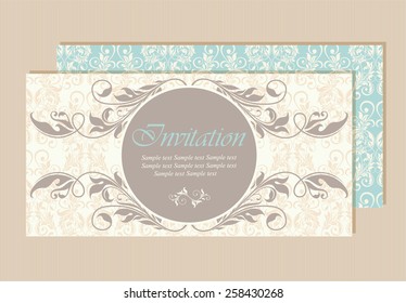 Beautiful wedding invitation card.