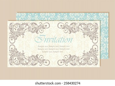 Beautiful wedding invitation card.