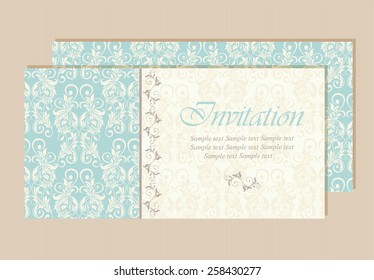 Beautiful wedding invitation card.