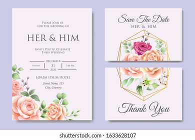 Beautiful Wedding Invitation Card Design Template