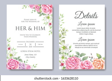 Beautiful Wedding Invitation Card Design Template