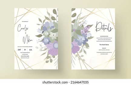 beautiful wedding invitation card floral
