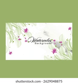 Beautiful wedding invitation card rose template. Watercolor card with gold frame texture, geometric, colourful floral, leaves. Elegant botanical Floral vector with cherry blossom wedding background.