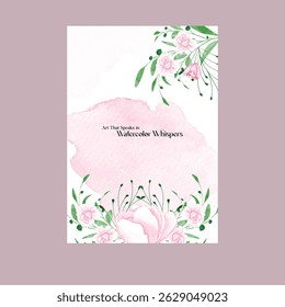 Beautiful wedding invitation card rose template. Watercolor card with gold frame texture, geometric, colourful floral, leaves. Elegant botanical Floral vector with cherry blossom wedding background.
