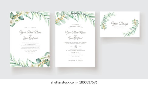 beautiful wedding invitation card set