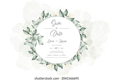 Beautiful Wedding Invitation cards with Elegant Watercolor floral