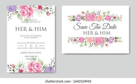 Beautiful wedding invitation design vector