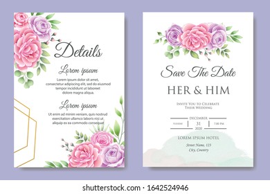 Beautiful wedding invitation design vector