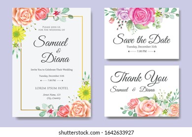 Beautiful wedding invitation design vector