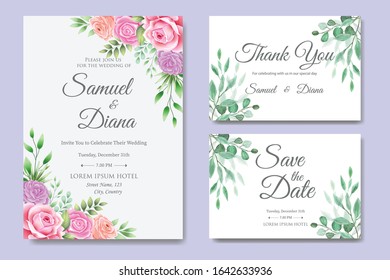 Beautiful wedding invitation design vector