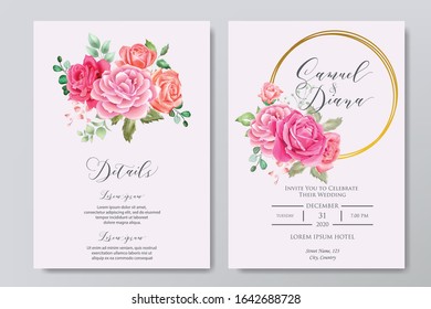 Beautiful wedding invitation design vector