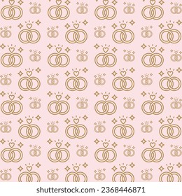 Hermosos Anillos de Bodas sin inconvenientes ilustración vectorial de fondo