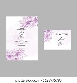 Schöne Hochzeitsvorlage. Einladung Einfache und elegante Hochzeitskarte und Vorlage