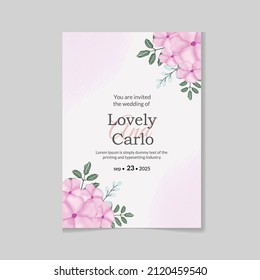 Beautiful Weeding Invitation Card Design Template