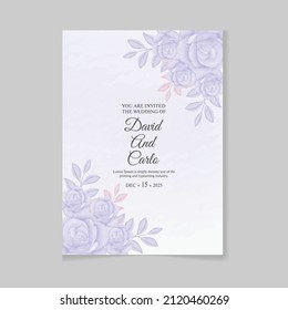 Beautiful Weeding Invitation Card Design Template