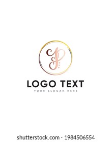 A beautiful and well balanced characters and  flowing handwritten letter type P  logo template , Vector logo for business and company identity 