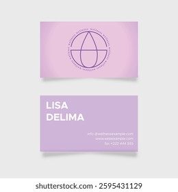 beautiful wellness horizontal business card