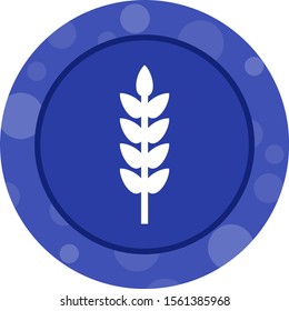Beautiful Wheat Glyph Vector Icon