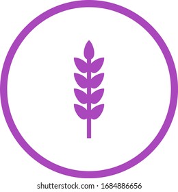 Beautiful Wheat Glyph Vector Icon