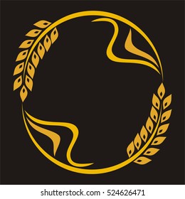 Beautiful wheat. Vector illustration.