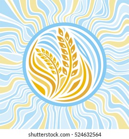 Beautiful wheat. Vector illustration.